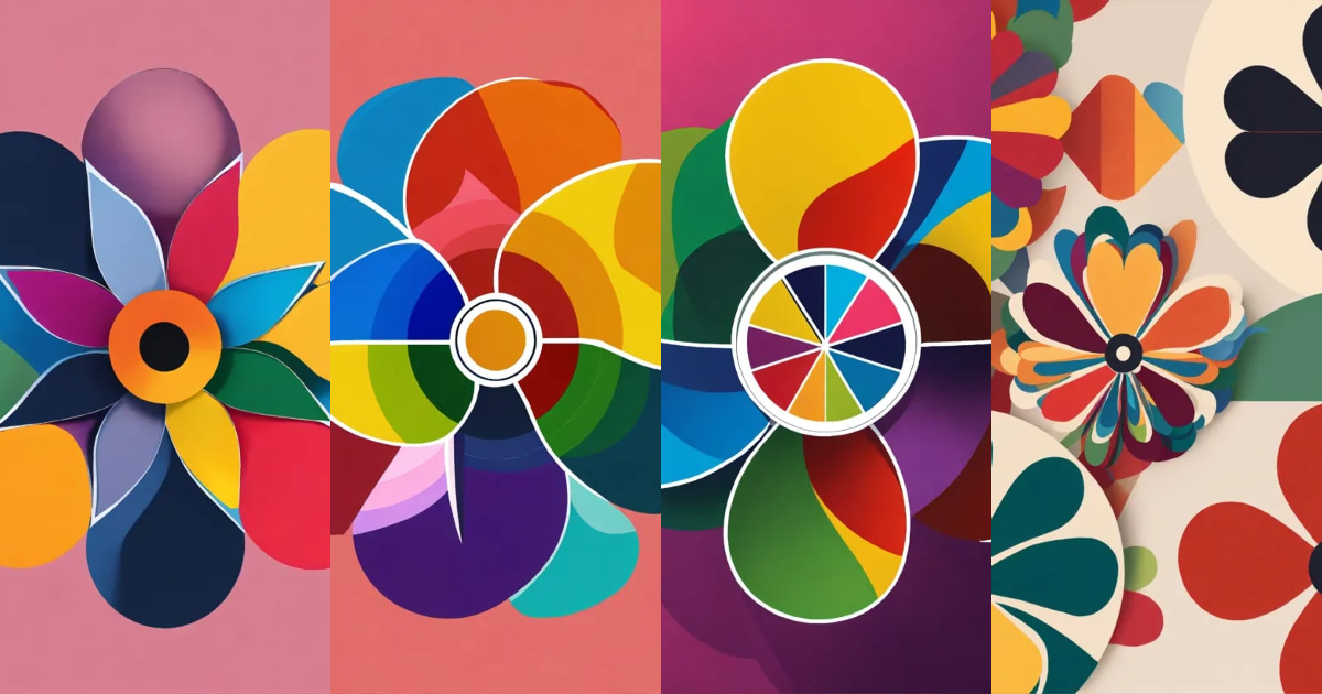Lexica - Simple logo of 4 vinyl record albums shapes arranged to make a ...