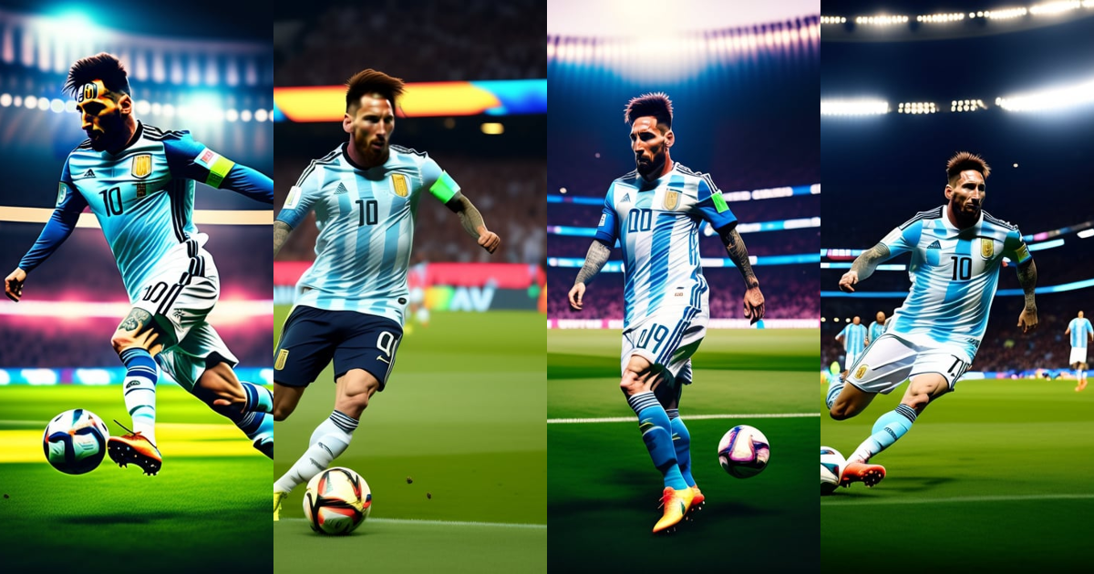 Lexica - A epic lionel messi playing for argentina and making a goal ...