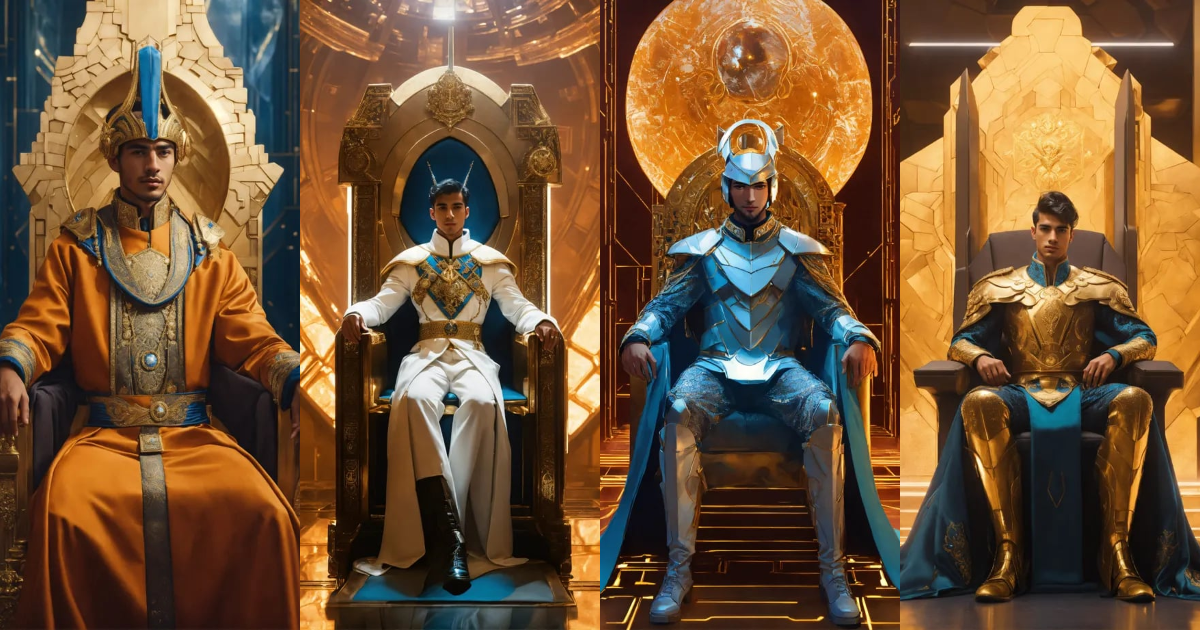 Lexica - Portrait of a young handsome ruler of the Earth, dressed in ...