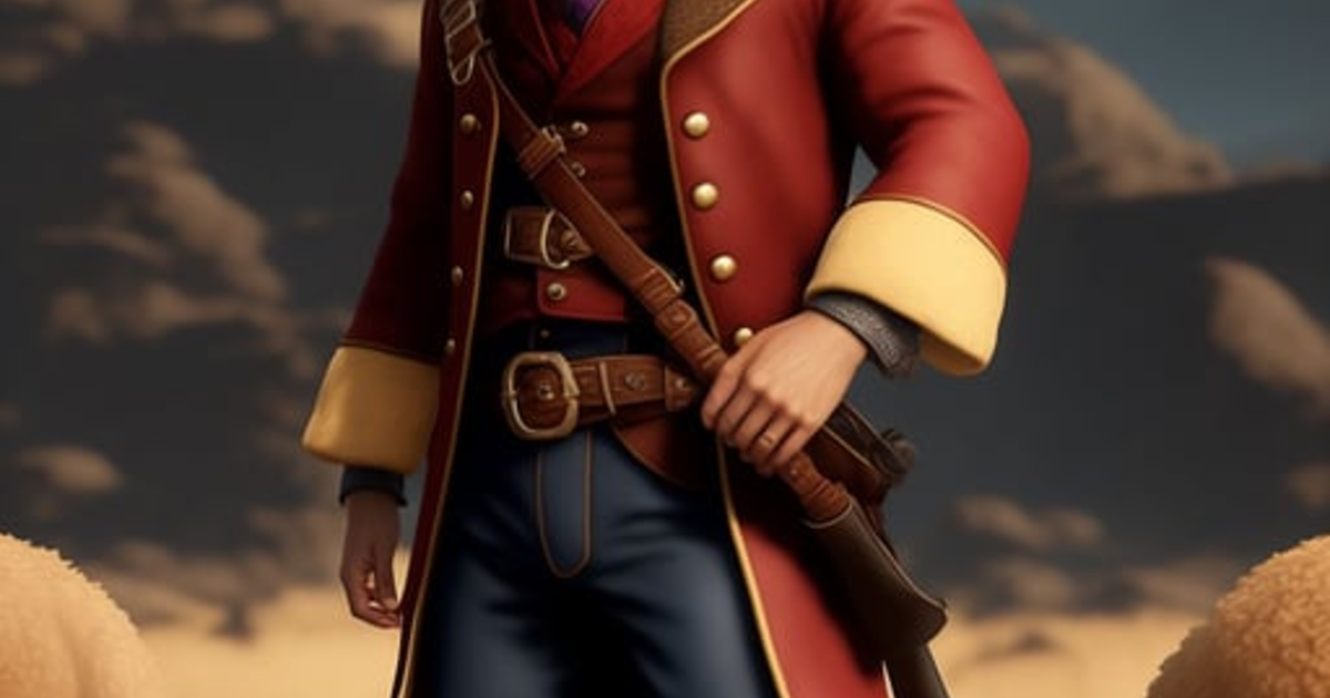 Lexica - A spanish water dog breed as arthur morgan from red dead ...