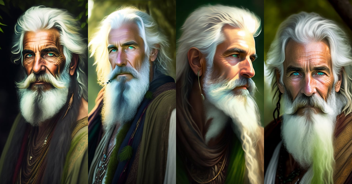 Lexica - Portrait of scruffy skinny ancient male druid, in rags, gnarly ...