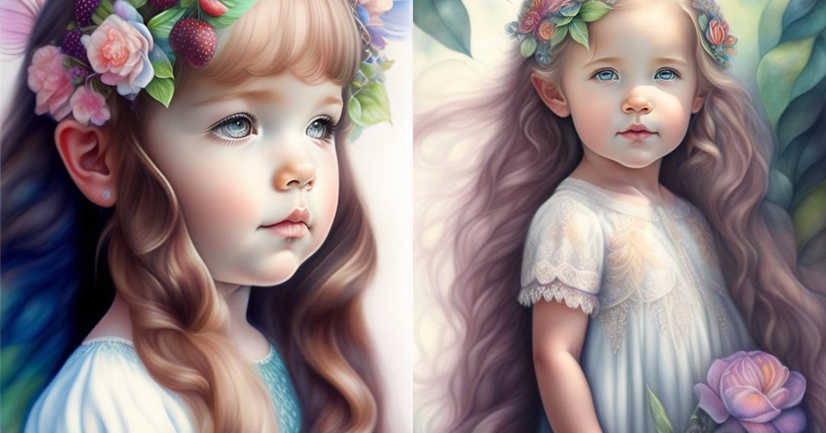 Lexica - Full figure pencil drawing 2ears toddler berryspring fairy ...