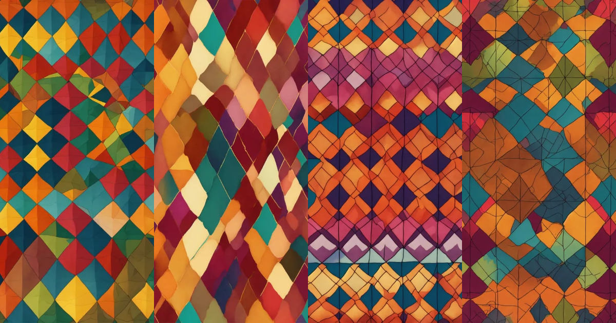 Lexica - Argyle pattern in rich colors, microscopic print