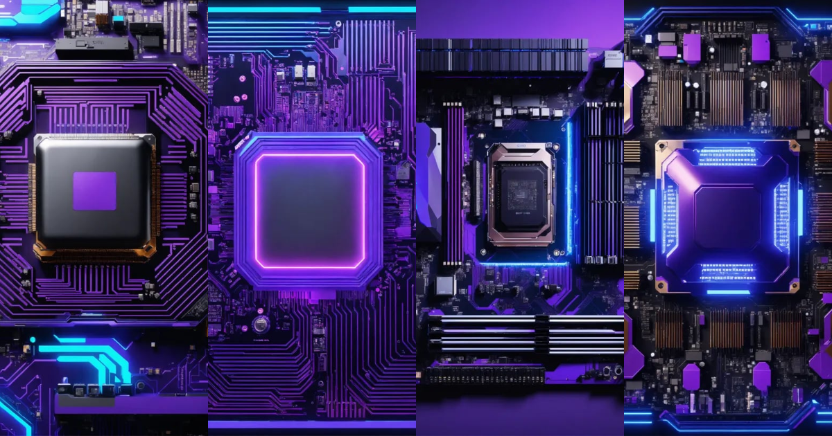 Lexica - Big motherboard with processor, chip, connected geometry lines ...