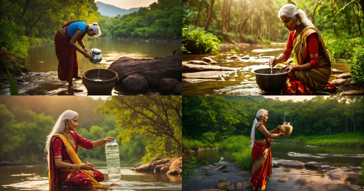 Lexica - 8k image of a very nice white-haired Indian lady named Ravi ...