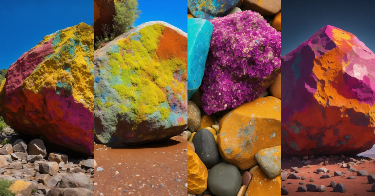 Lexica - Vibrant large rock with ore