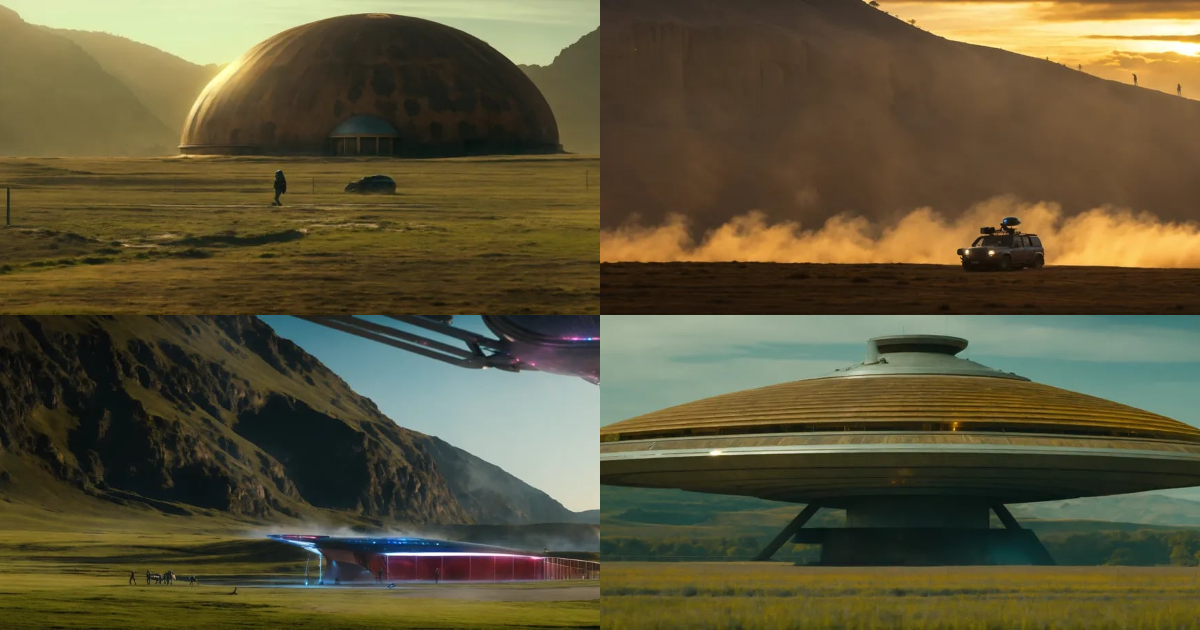 Lexica - Cinematic moment with an alien (extra terrestrial) structure