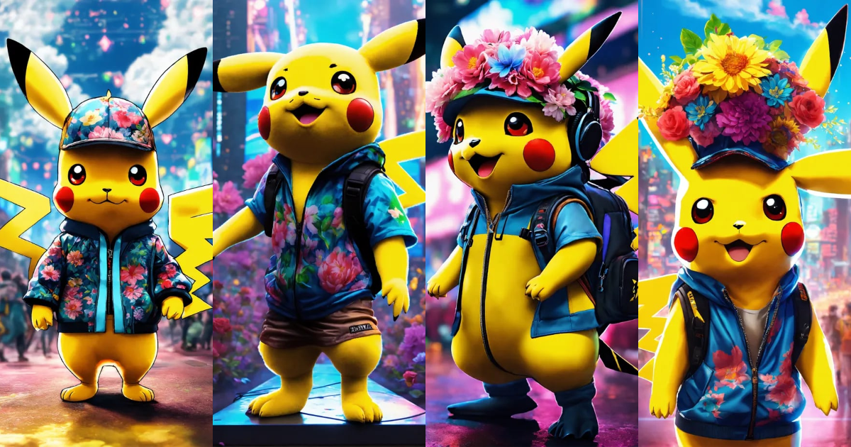 Lexica - A Pikachu as a Colorado festival raver, slice of life anime ...