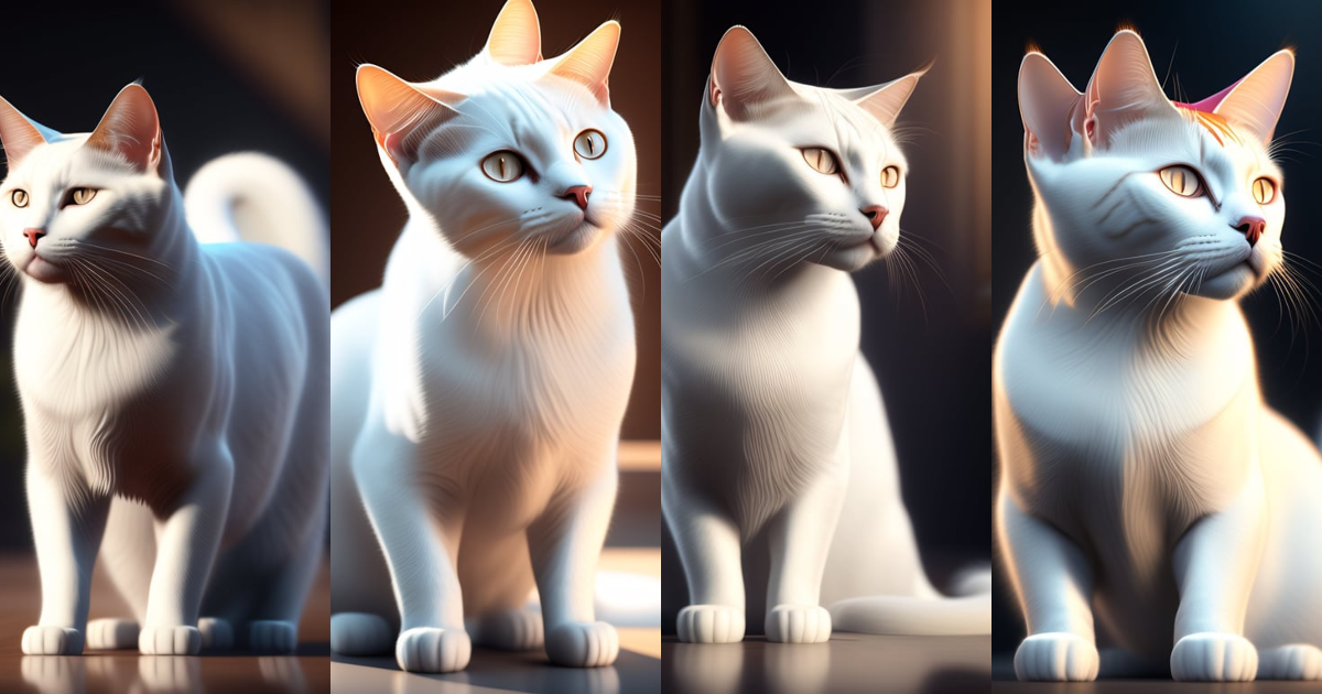 Lexica - A white Cat with a gentlemen hat showing pouch of the cat , 4k ...