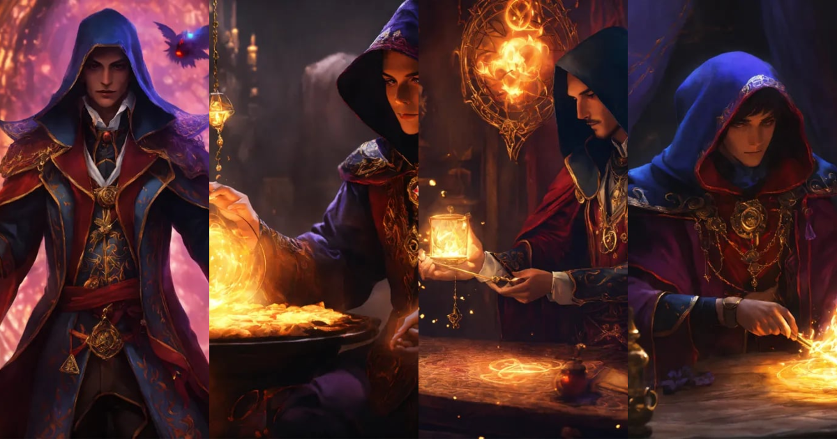 Lexica - Dark magicien using arcane magic like a puppeteer