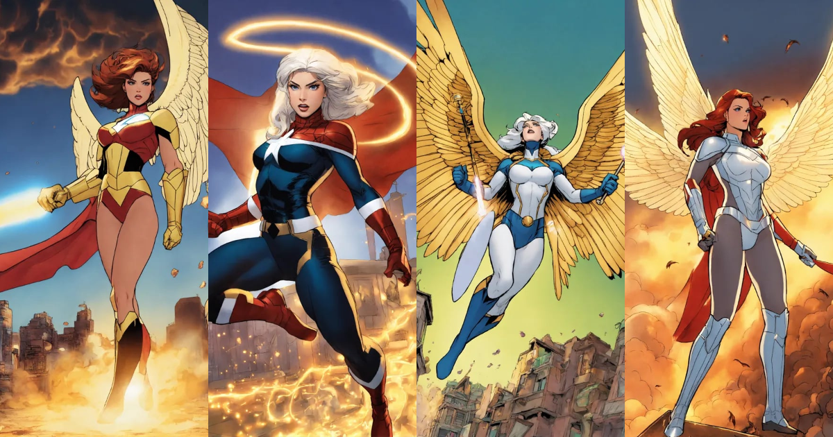 Lexica - Marvel angel dust animated in action without words or logos