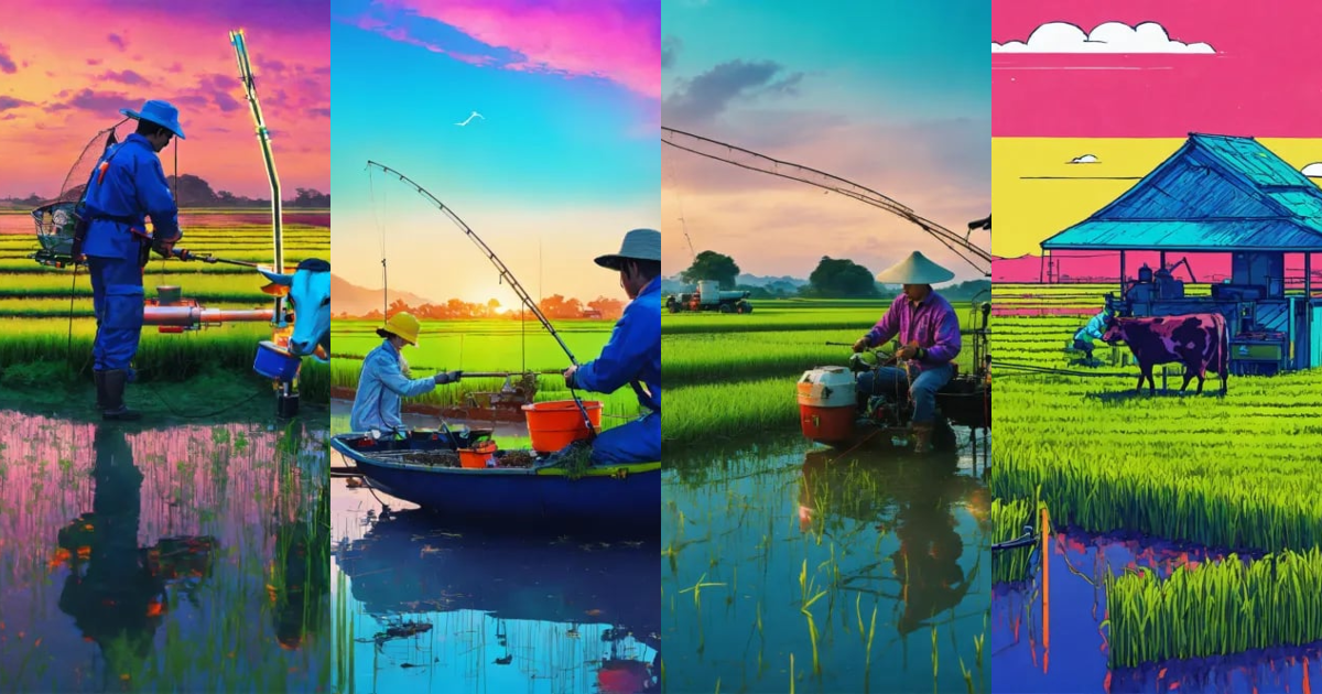 Lexica - A fisherman, fishing at sea, from a boat, and a farmer ...
