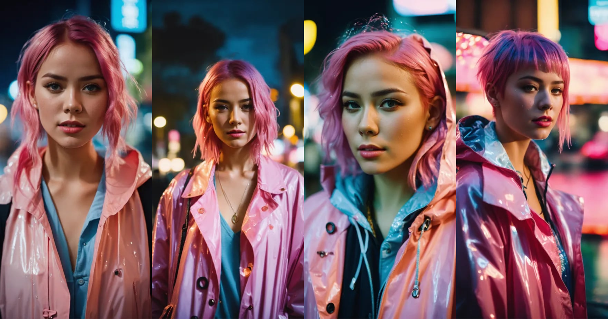 Lexica - 8k photo portrait of a stunning woman with pink hair in a ...