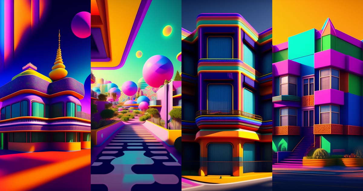 Lexica - The most psychedelic geometric patterned neighborhood ...