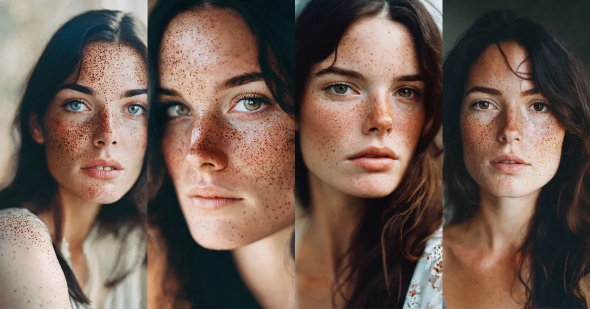 Lexica - Stunning brunette woman with freckles, Portra 400 film photo ...