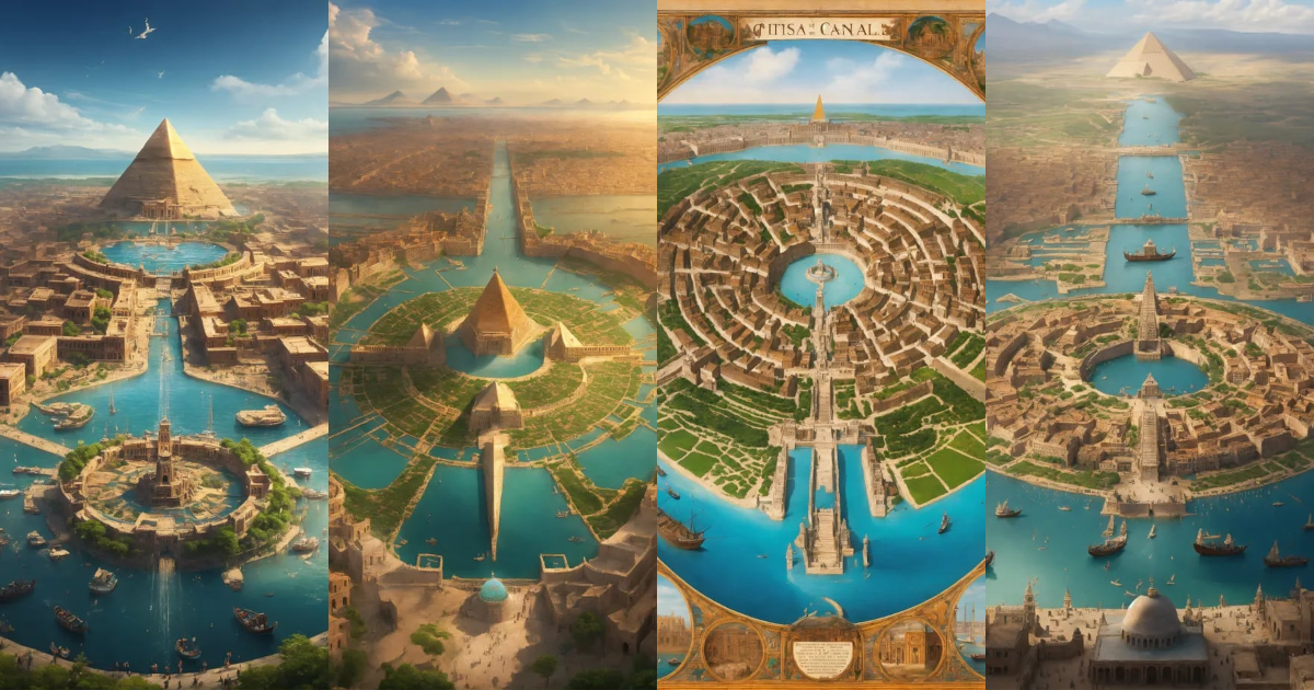Lexica - City surrounded by a large ring of water along the outside of ...
