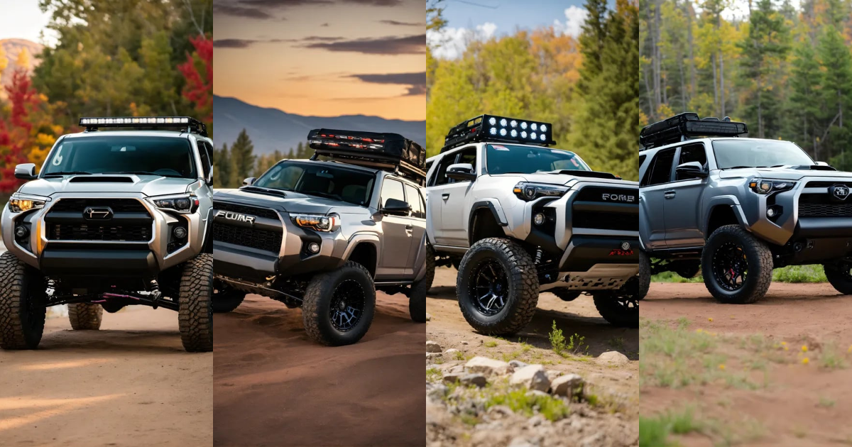 Lexica - 2023 Four Runner, lunar rock color , lifted, sick rims, underglow