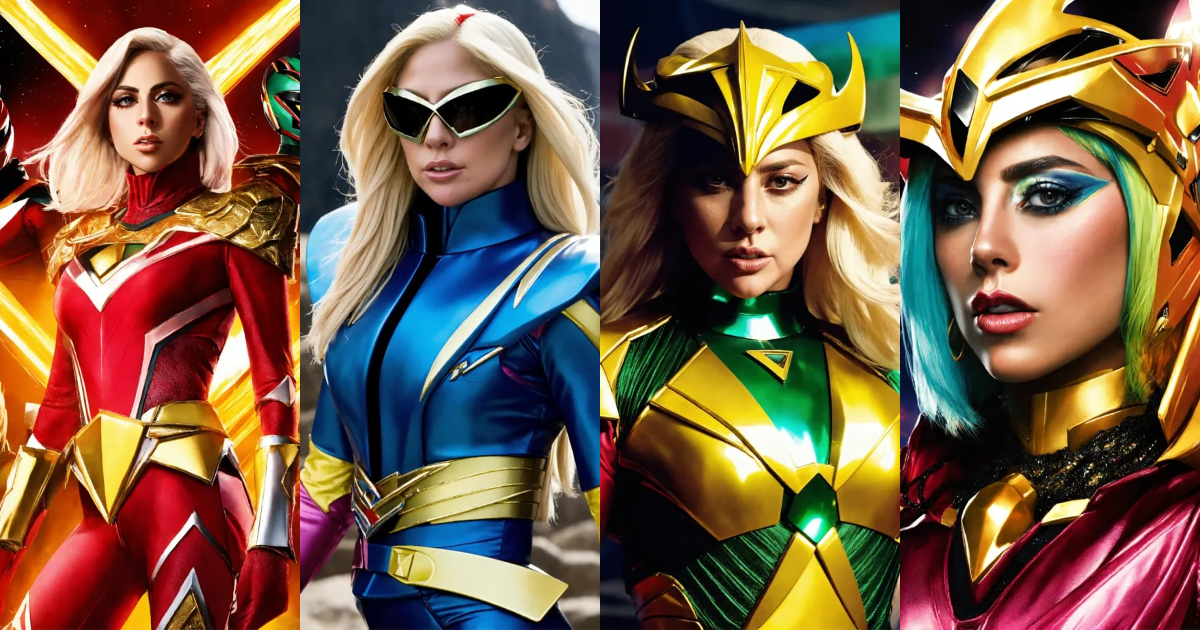 Lexica - Lady Gaga as Power Rangers mystic force