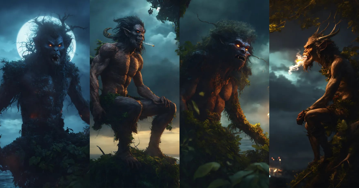 Lexica - Aswang philippines scary hairy humanoid monster smoking a ...