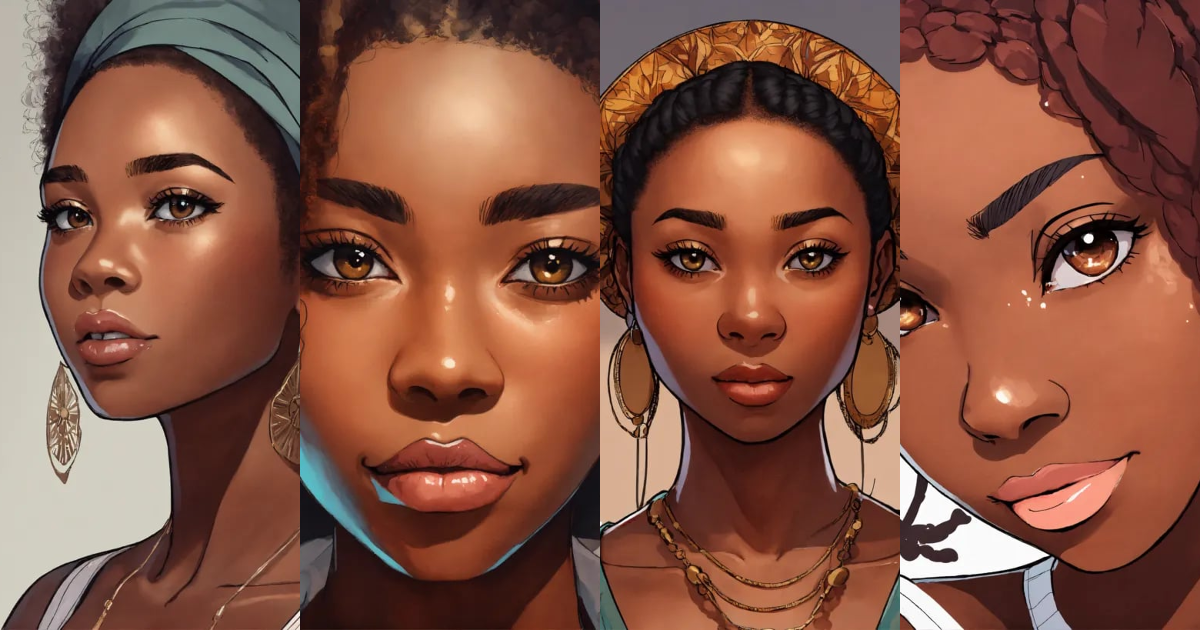Lexica - Face of a deeply dark complexioned African American dignified ...