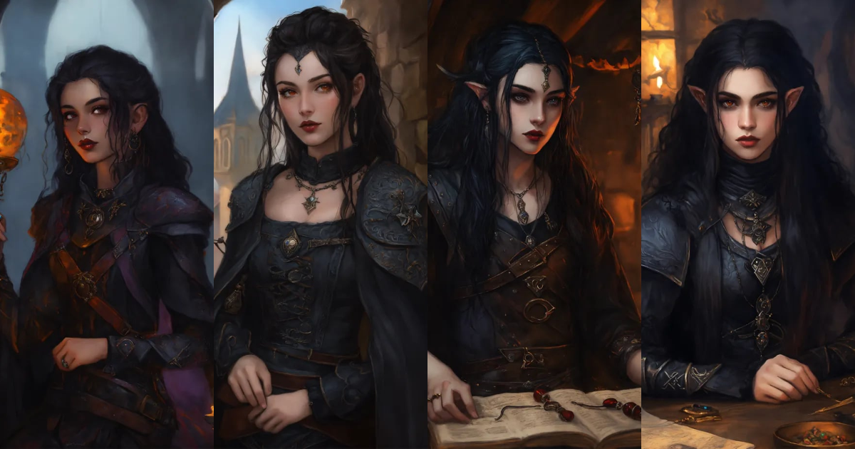 Lexica - 18 year old goth realistic art fantasy dungeons and dragons