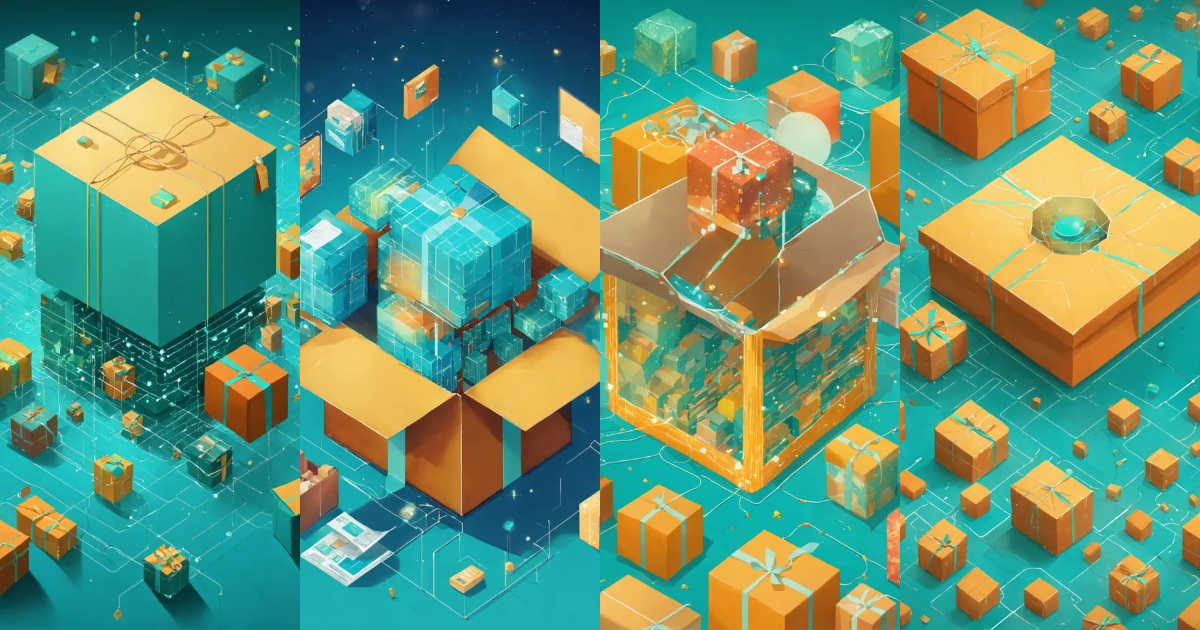 Lexica - Illustration of a million information packages being sent into ...