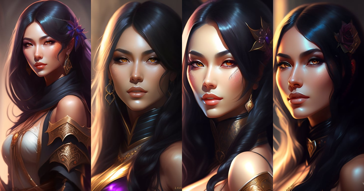 Lexica - Realistic character concept portrait art of a female drow ...