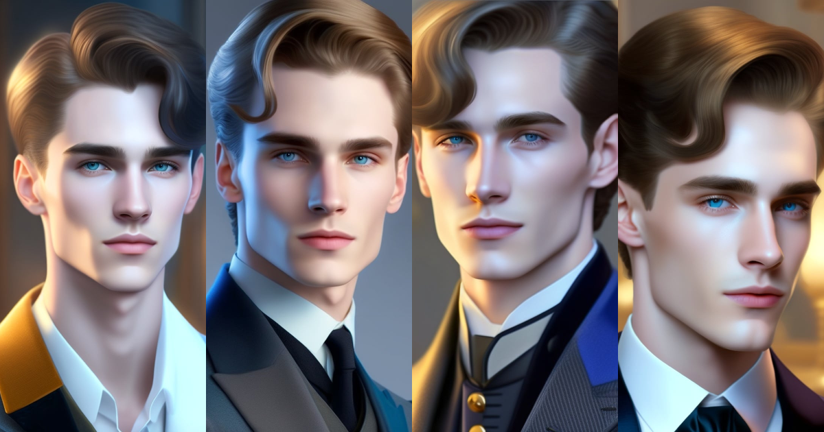 Lexica - Young man , pale skin, high cheekbones, square jaw, strong ...