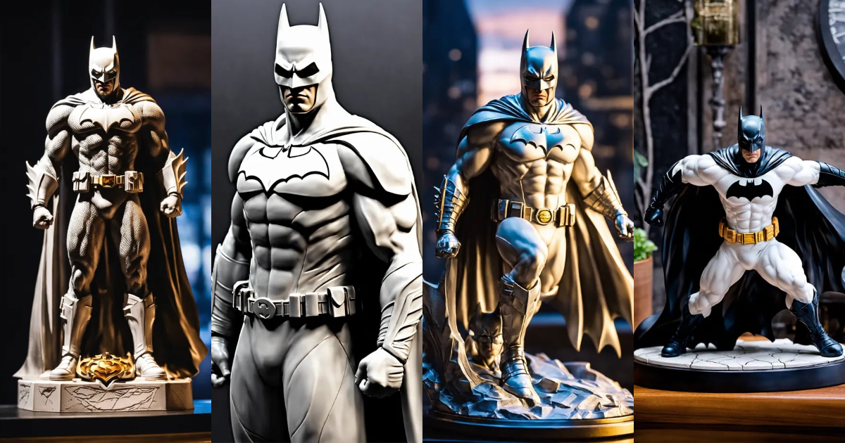 Lexica - White ceramic batman statue