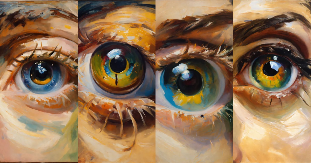 Lexica - Oil painting of a surprised eyeball, in the stye of john ...