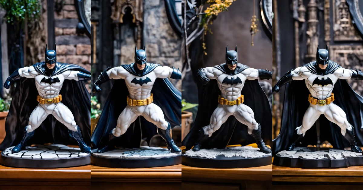 Lexica - White ceramic batman statue