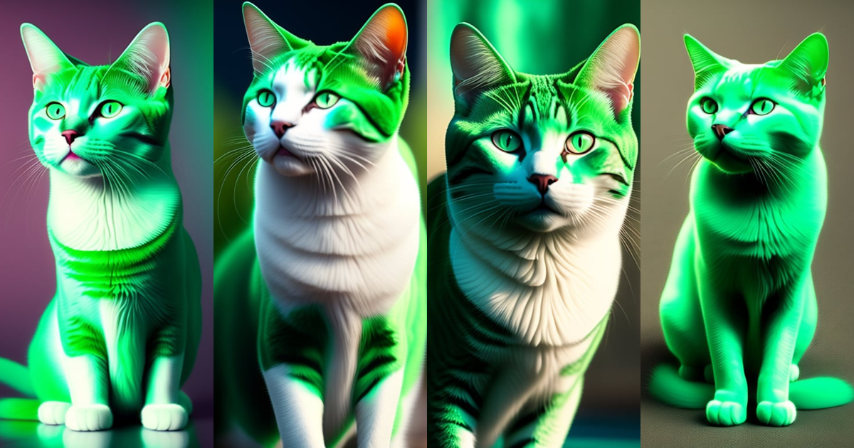 Lexica - Mint green cat,its tongue is bright green,furry,anthropomorphic
