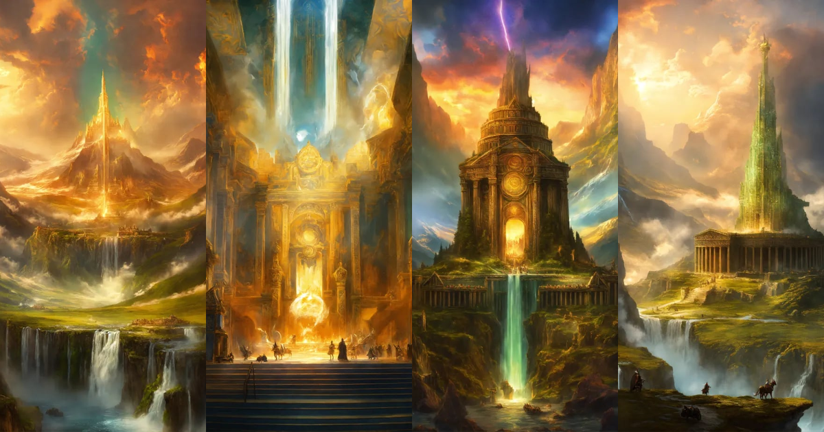 Lexica - Asgard, valhalla, hall of the Norse gods, epic, majestic,
