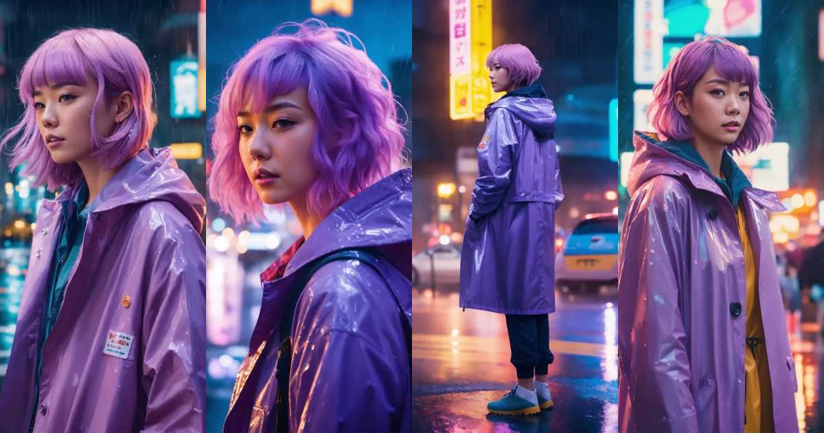 Lexica - 8k photo portrait of a stunning woman with violet hair in a ...