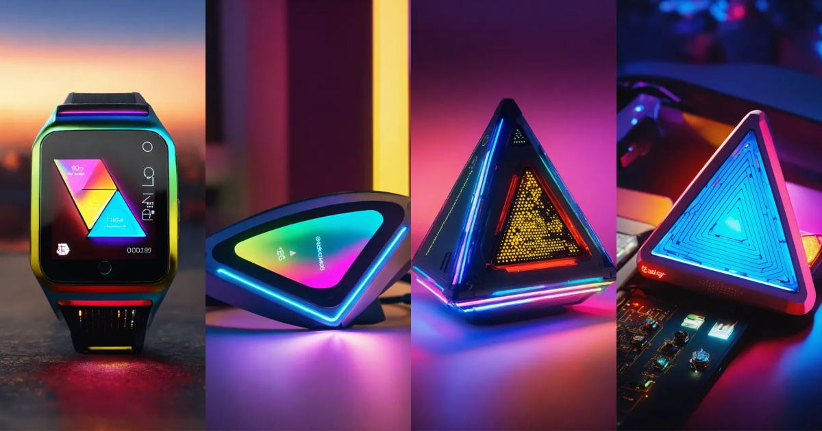 Lexica - A triangular shaped wearable technology device rendering in ...