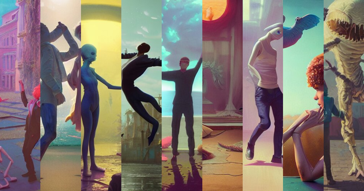 Lexica - Highly detailed surreal vfx, 3 d mannequins dancing, happy ...