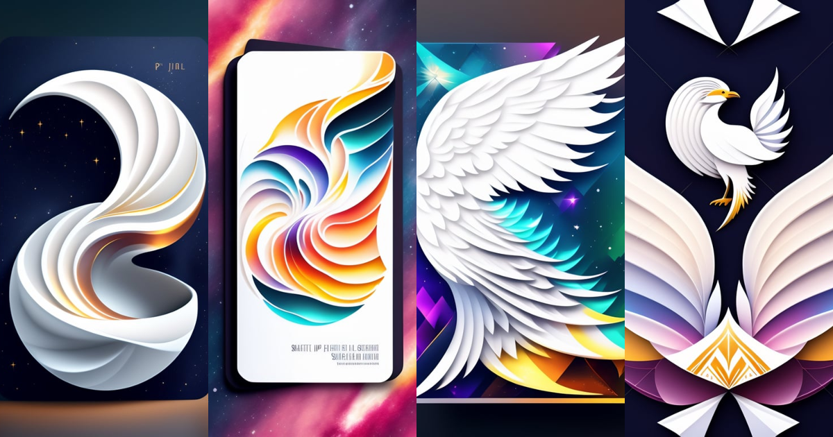 Lexica - White phoenix on salt crystals simple background simplified ...