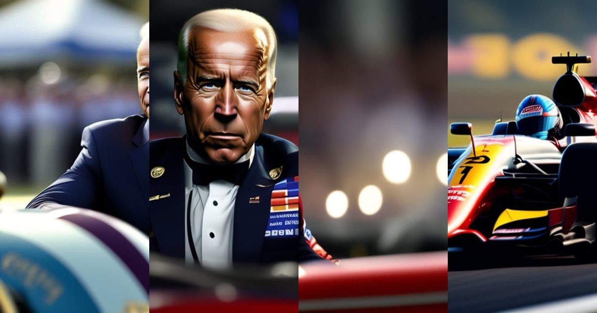 Lexica - A still of Joe Biden F1 racing, (game of thrones:1.3)