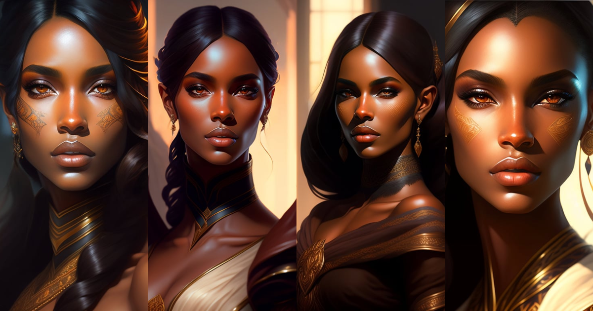 Lexica - A portrait of dark female elf , brown air, fantasy, sharp ...
