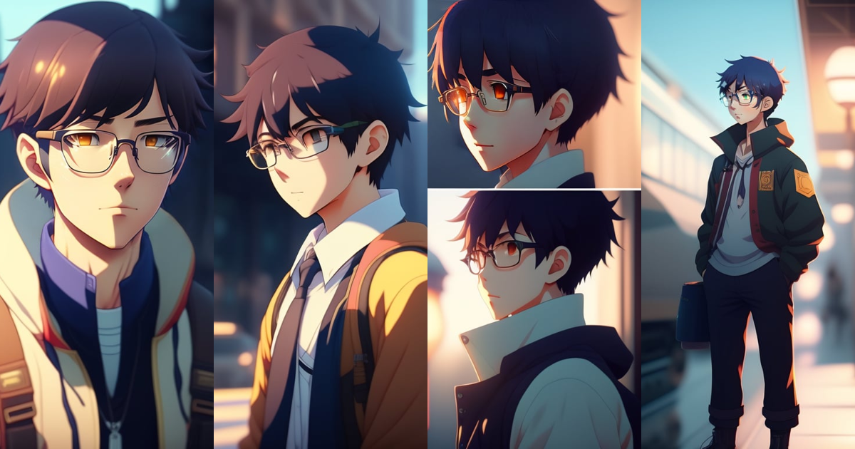 Lexica - A nerdy anime boy is problem solving alone, by makoto shinkai ...