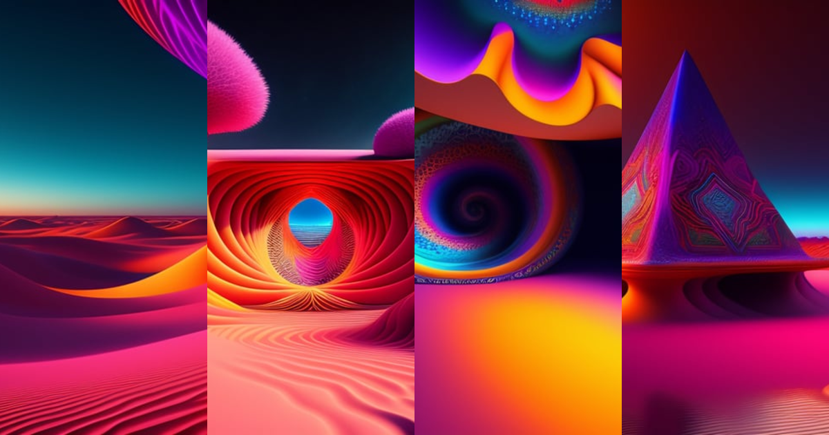 Lexica - The most psychedelic scene imaginable, intricate textures, art ...