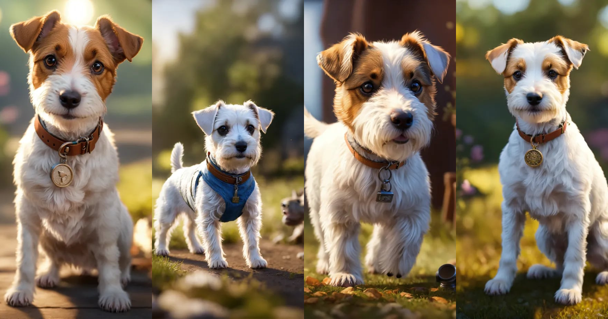 Lexica - Craft a full body image of a small Parson Russell Terrier dog ...
