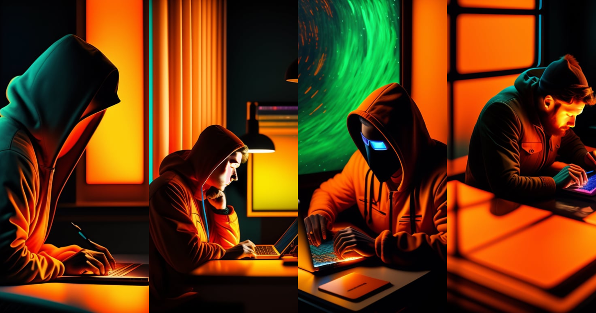 Lexica - Hacker in a dark room, van Gogh style, writing code with his ...