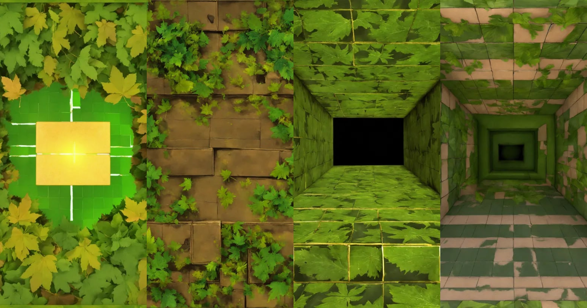 Lexica - A cubemap texture for a box with ganja leaves falling down to ...