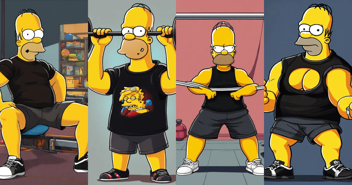 Lexica - Fitnes simpson with black t shirt