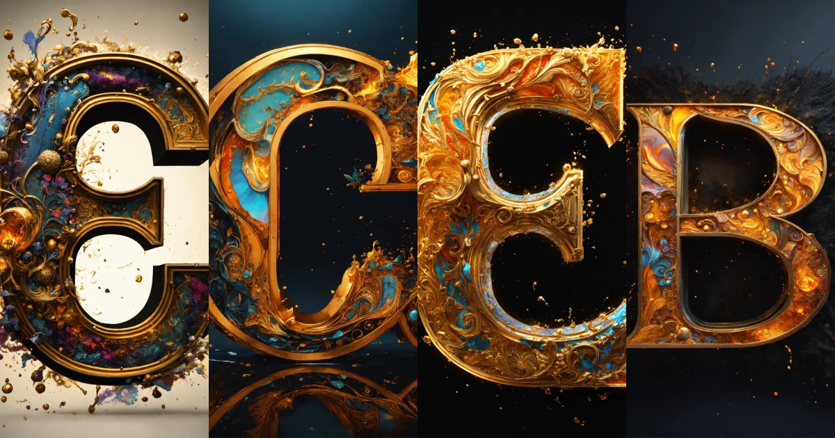 Lexica - An intricate structure of the letter C, Hyperdetailed, Tee ...