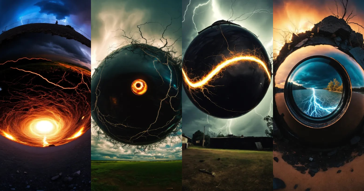 Lexica - Photo fish eye 3d Digital art Black strange object odd shape ...