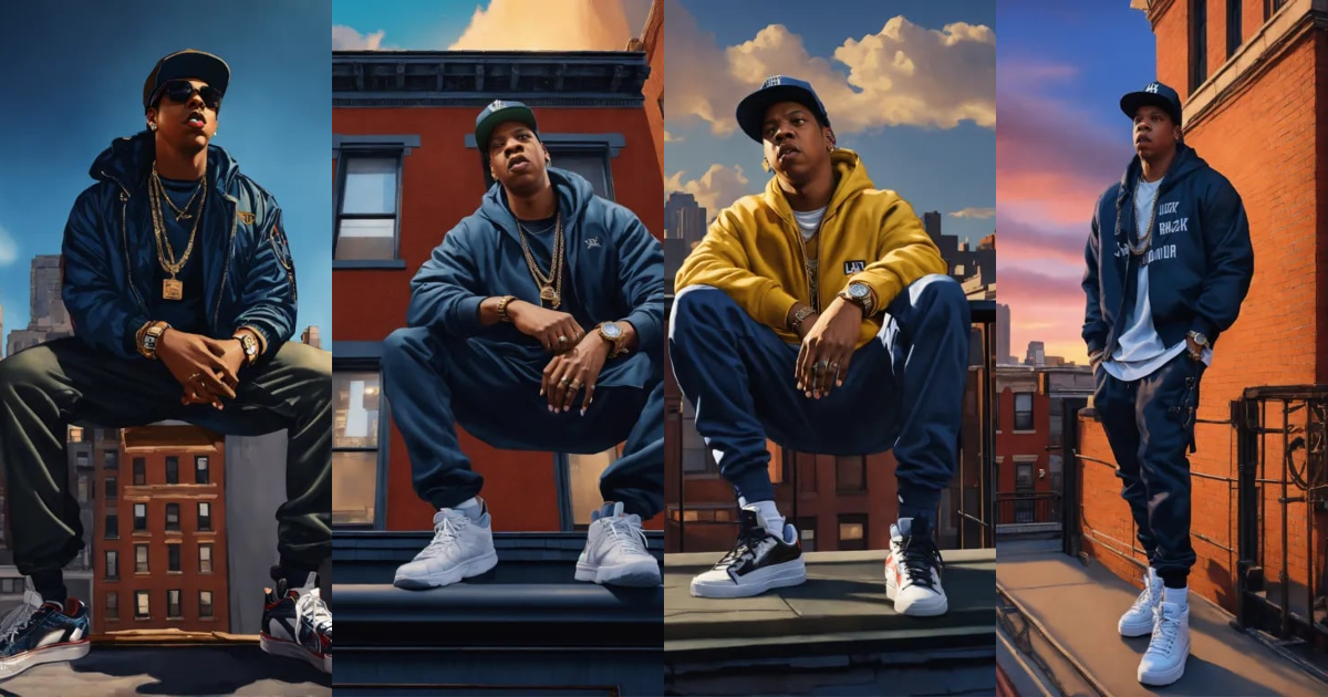 Lexica - Pop art, hyperrealist full body portrait of black rapper 