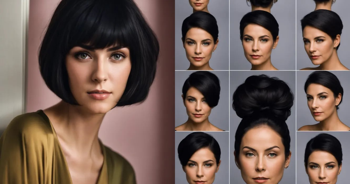 Lexica - Signora 35 anni, minuta, capelli corti neri, viso ovale ...