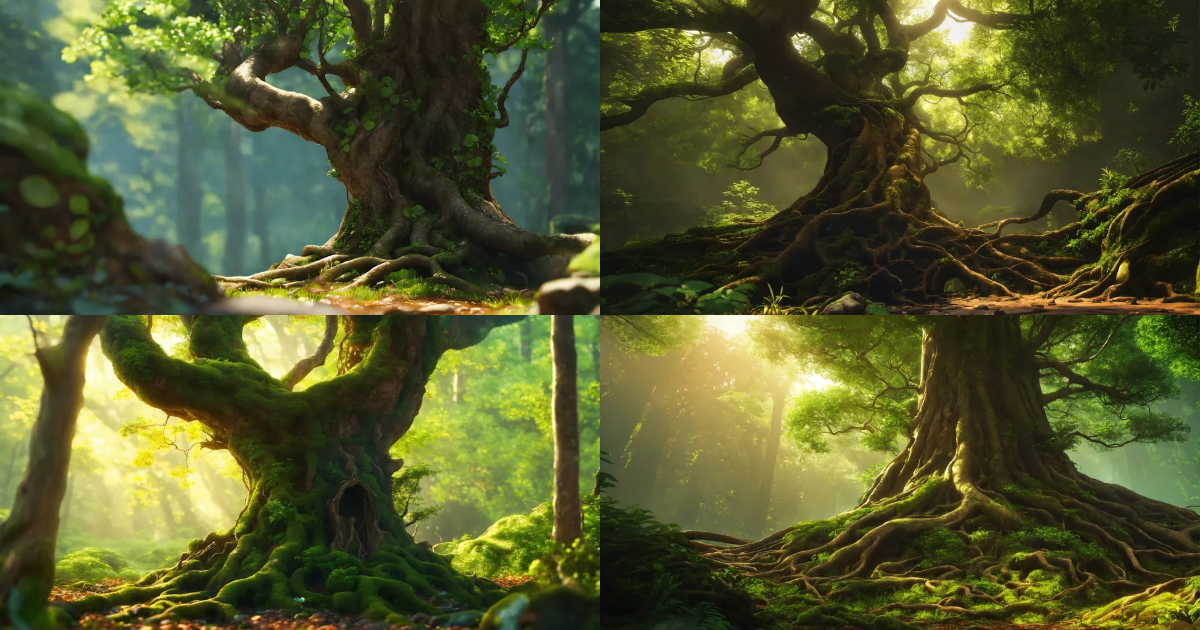 Lexica - Tree roots in the style soft render AI Art, nestled within a ...